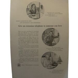 Vintage 1954 Bell Telephone Extension Telephone Ad Advertisement